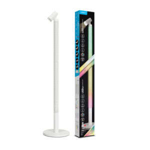 Φωτιστικό δαπέδου LED Modee 10W, 3CCT + RGB, με τηλεχειριστήριο , Λευκό