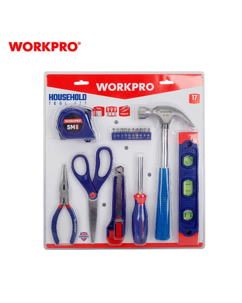 ΣΕΤ ΕΡΓΑΛΕΙΩΝ ΧΕΙΡΟΣ 17τμχ WP209003 WORKPRO (ΚΑΡΤΕΛΑ)