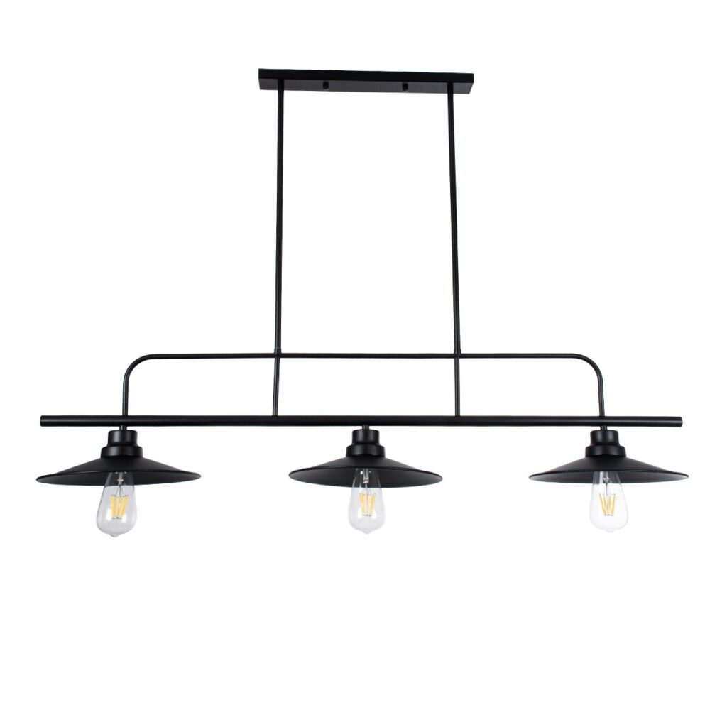 REGAL 01009 Vintage Φωτιστικό Οροφής με Ντουί 3 x E27 AC 220-240V IP20 - Μαύρο - Μ110 x Π26 x Υ75cm