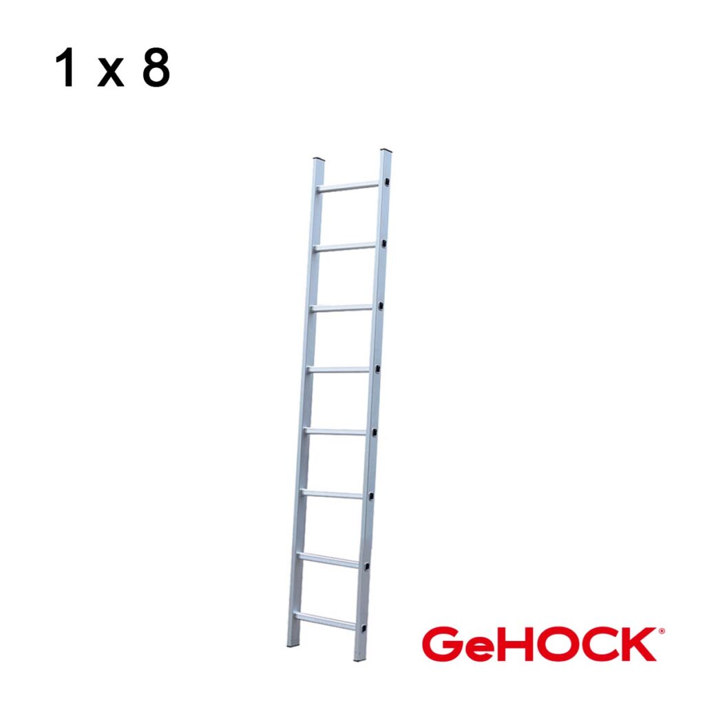 Μονή Σκάλα Αλουμινίου 1 x 8 Σκαλοπάτια GeHOCK - 605008