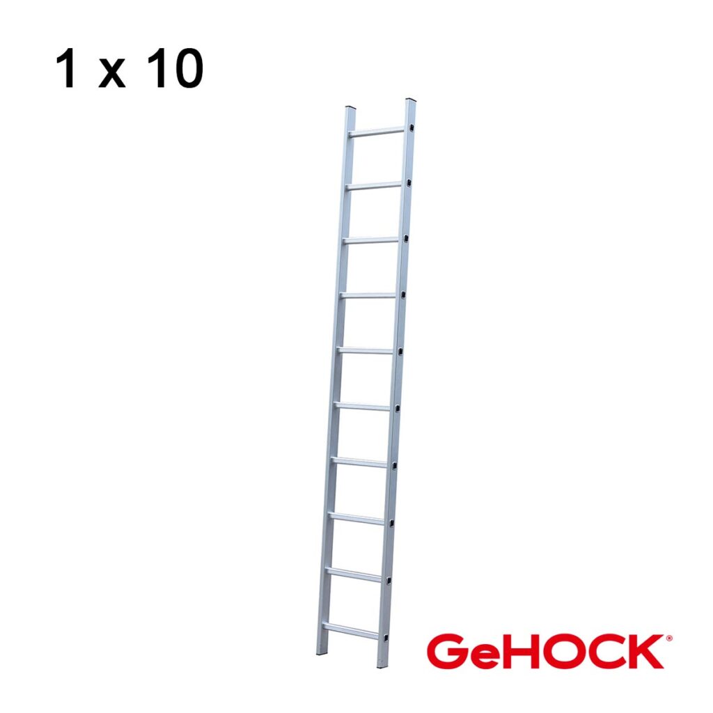 Μονή Σκάλα Αλουμινίου 1 x 10 Σκαλοπάτια GeHOCK - 605010