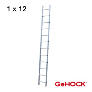 Μονή Σκάλα Αλουμινίου 1 x 12 Σκαλοπάτια GeHOCK - 605012
