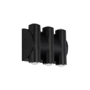 ARC 60680 Μοντέρνο Φωτιστικό Τοίχου - Απλίκα LED 12W 1200lm 30° AC 220-240V IP65 Θερμό Λευκό 2700K - CREE XPE Chip & TÜV SÜD Driver - Μαύρο Ματ - Μ14 x Π4.8 x Υ11.5cm - 5 Χρόνια Εγγύηση