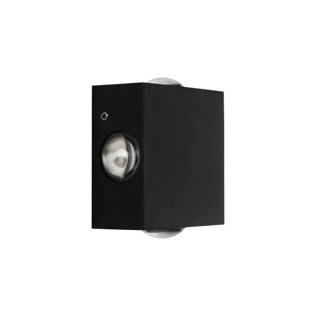 HIKARI 60686 Μοντέρνο Φωτιστικό Τοίχου - Απλίκα LED 8W 800lm 30° AC 220-240V IP65 Θερμό Λευκό 2700K - CREE XPE Chip & TÜV SÜD Driver - Μαύρο Ματ - Μ9 x Π4 x Υ9cm - 5 Χρόνια Εγγύηση