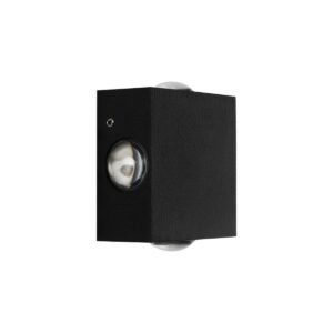 HIKARI 60686 Μοντέρνο Φωτιστικό Τοίχου - Απλίκα LED 8W 800lm 30° AC 220-240V IP65 Θερμό Λευκό 2700K - CREE XPE Chip & TÜV SÜD Driver - Μαύρο Ματ - Μ9 x Π4 x Υ9cm - 5 Χρόνια Εγγύηση