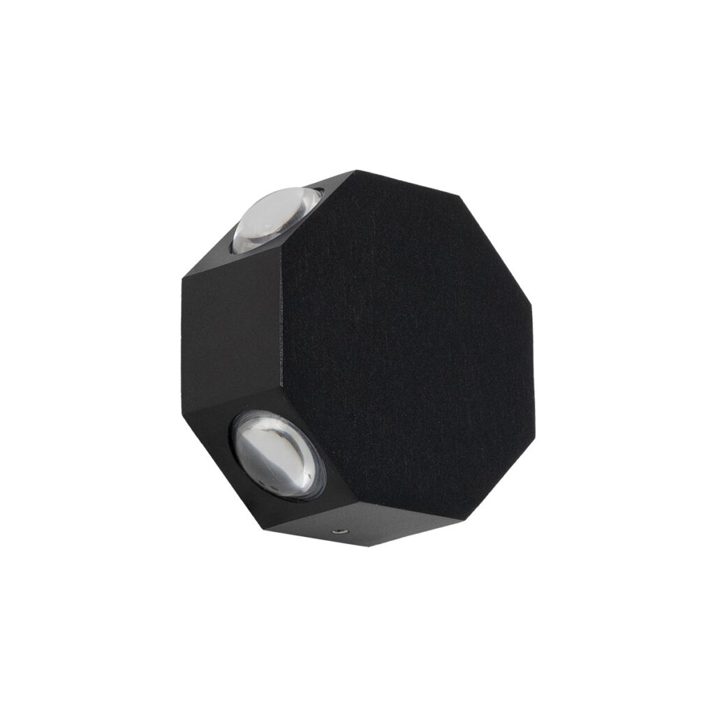 HIKARI 60687 Μοντέρνο Φωτιστικό Τοίχου - Απλίκα LED 8W 800lm 30° AC 220-240V IP65 Θερμό Λευκό 2700K - CREE XPE Chip & TÜV SÜD Driver - Μαύρο Ματ - Μ10 x Π4 x Υ10cm - 5 Χρόνια Εγγύηση