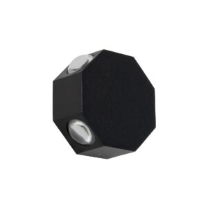 HIKARI 60687 Μοντέρνο Φωτιστικό Τοίχου - Απλίκα LED 8W 800lm 30° AC 220-240V IP65 Θερμό Λευκό 2700K - CREE XPE Chip & TÜV SÜD Driver - Μαύρο Ματ - Μ10 x Π4 x Υ10cm - 5 Χρόνια Εγγύηση