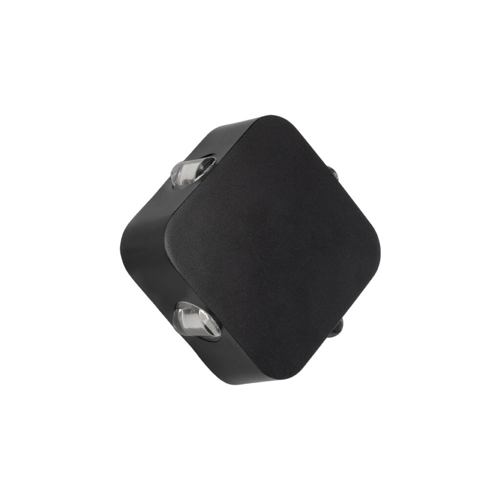 LUZ 60688 Μοντέρνο Φωτιστικό Τοίχου - Απλίκα LED 8W 800lm 10° AC 220-240V IP65 Θερμό Λευκό 2700K - CREE XPE Chip & TÜV SÜD Driver - Μαύρο Ματ - Μ13.5 x Π4.5 x Υ13.5cm - 5 Χρόνια Εγγύηση
