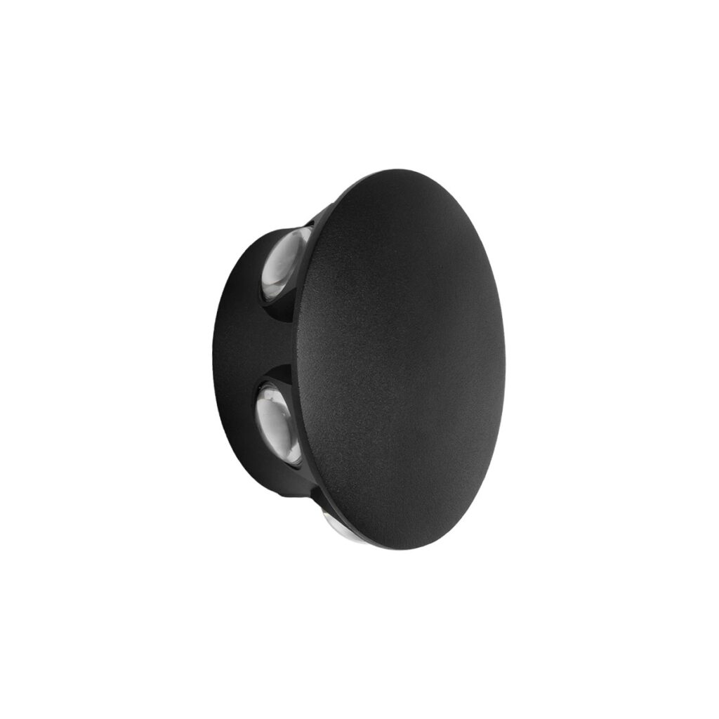 SOL 60690 Μοντέρνο Φωτιστικό Τοίχου - Απλίκα LED 12W 1200lm 30° AC 220-240V IP65 Θερμό Λευκό 2700K - CREE XPE Chip & TÜV SÜD Driver - Μαύρο Ματ - Μ12 x Π5.5 x Υ12cm - 5 Χρόνια Εγγύηση