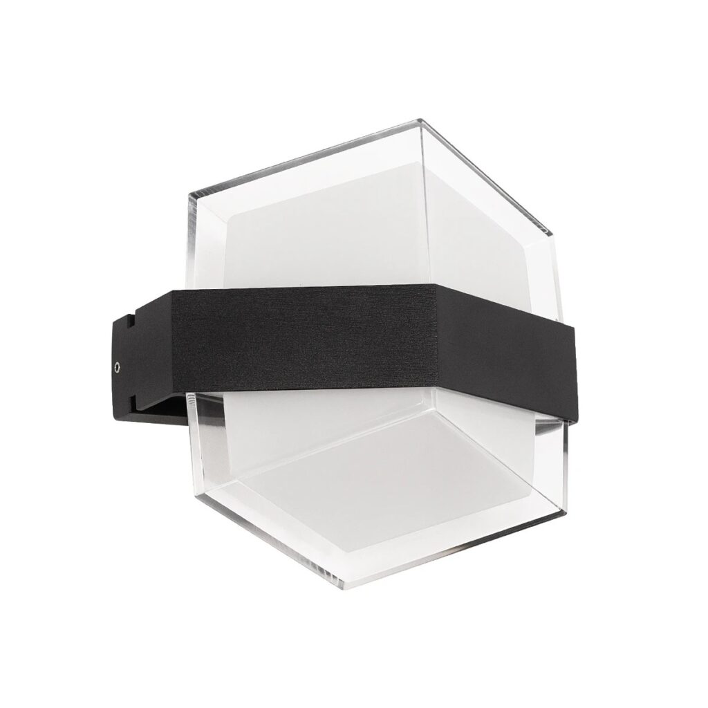 EMPIRE 60780 Μοντέρνο Φωτιστικό Τοίχου - Απλίκα LED 12W 1320lm 120° AC 220-240V IP65 Φυσικό Λευκό 4500K - Bridgelux SMD Chip & TÜV SÜD Driver - Μαύρο Ματ - Μ18.5 x Π10 x Υ17.5cm - 3 Χρόνια Εγγύηση