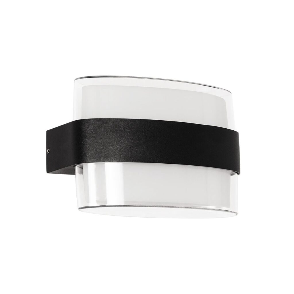 EMPIRE 60782 Μοντέρνο Φωτιστικό Τοίχου - Απλίκα LED 12W 1320lm 120° AC 220-240V IP65 Φυσικό Λευκό 4500K - Bridgelux SMD Chip & TÜV SÜD Driver - Μαύρο Ματ - Μ18.5 x Π9 x Υ12cm - 3 Χρόνια Εγγύηση