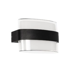 EMPIRE 60782 Μοντέρνο Φωτιστικό Τοίχου - Απλίκα LED 12W 1320lm 120° AC 220-240V IP65 Φυσικό Λευκό 4500K - Bridgelux SMD Chip & TÜV SÜD Driver - Μαύρο Ματ - Μ18.5 x Π9 x Υ12cm - 3 Χρόνια Εγγύηση