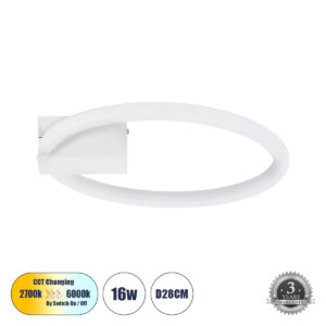 CINDERELLA 60977 Μοντέρνο Φωτιστικό Οροφής LED 16W 1792lm 360° AC 220-240V IP20 Ρυθμιζόμενο Λευκό CCT με On/Off 2700K/4500K/6000K - Lumileds SMD Chip - Λευκό Ματ - Μ28.5 x Π28.5 x Υ5cm - 3 Χρόνια Εγγύηση