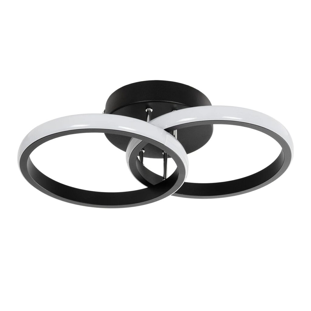 CORA 61058 Μοντέρνο Φωτιστικό Οροφής LED 18W 1800lm 300° AC 220-240V IP20 Ρυθμιζόμενο Λευκό CCT με On/Off 2700K/4500K/6000K - Lumileds SMD Chip - Μαύρο Ματ - Μ36 x Π20.5 x Υ7cm - 3 Χρόνια Εγγύηση