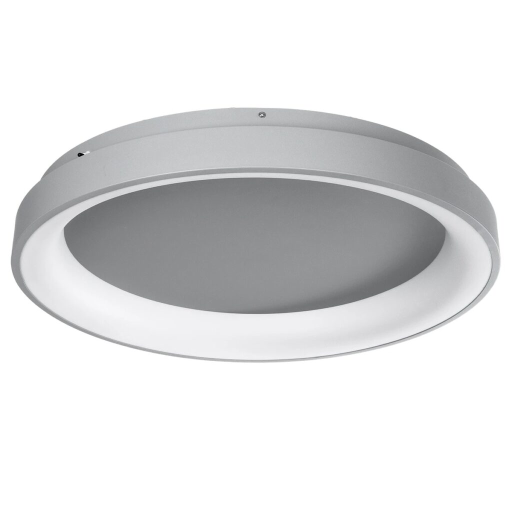 SALEM 61238 Μοντέρνο Φωτιστικό Οροφής LED 105W 12075lm 120° AC 220-240V IP20 Ρυθμιζόμενο Λευκό CCT με Χειριστήριο από 2700K έως 6000K Dimmable - Lumileds SMD Chip - Γκρι - Μ60 x Π60 x Υ9.5cm - 3 Χρόνια Εγγύηση
