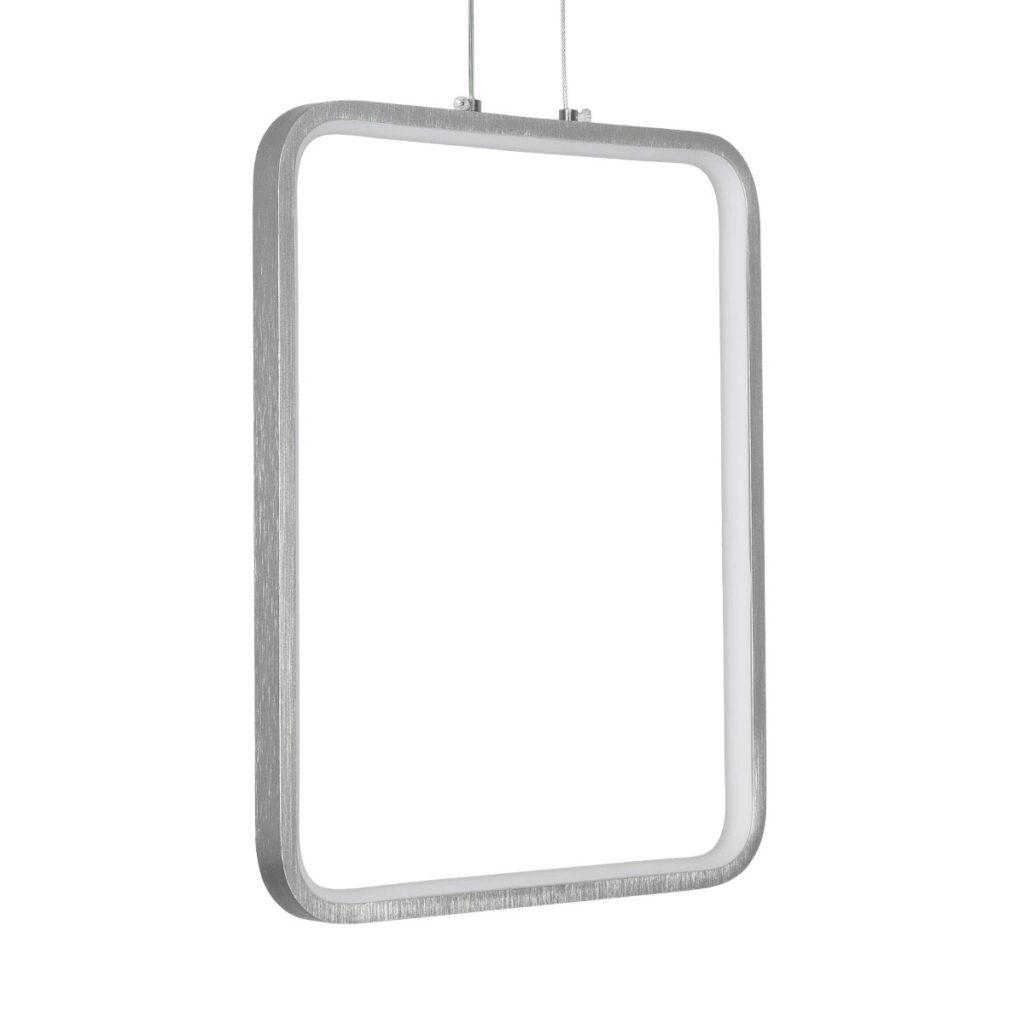NEROBA 61304 Μοντέρνο Κρεμαστό Φωτιστικό Οροφής LED 18W 1980lm 360° AC 220-240V IP20 Ρυθμιζόμενο Λευκό CCT με On/Off 2700K/4500K/6000K - Lumileds SMD Chip - Νίκελ Βούρτσας - Μ29 x Π2 x Υ36cm - 3 Χρόνια Εγγύηση