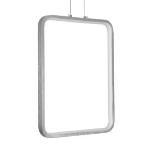 NEROBA 61304 Μοντέρνο Κρεμαστό Φωτιστικό Οροφής LED 18W 1980lm 360° AC 220-240V IP20 Ρυθμιζόμενο Λευκό CCT με On/Off 2700K/4500K/6000K - Lumileds SMD Chip - Νίκελ Βούρτσας - Μ29 x Π2 x Υ36cm - 3 Χρόνια Εγγύηση