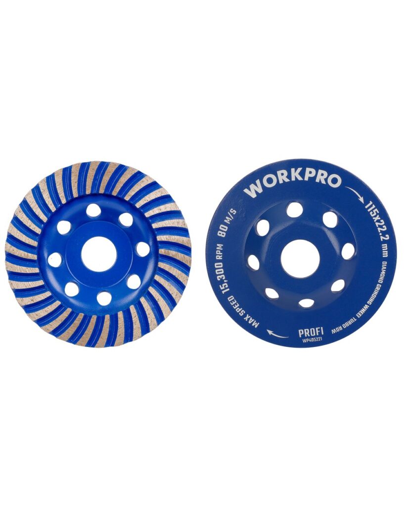 ΔΙΣΚΟΙ ΔΙΑΜΑΝΤΙ ΛΕΙΑΝΣΗΣ 125 mm TURBO WP405222 WORKPRO (PROFI) (ΚΑΡΤΕΛΑ)