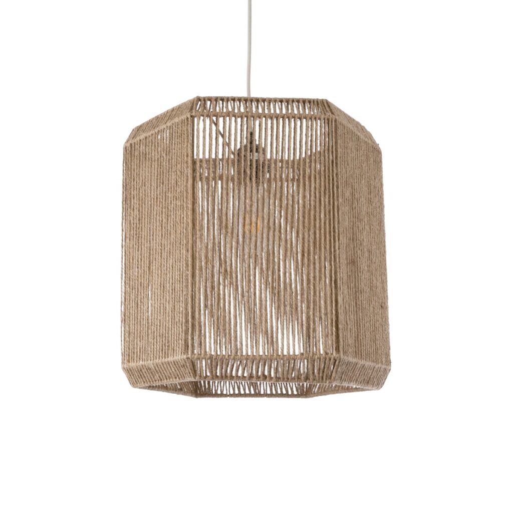 CAYMAN 00519 Boho Κρεμαστό Φωτιστικό Οροφής με Ντουί 1 x E27 AC 220-240V IP20 - Μπεζ - Μ40 x Π40 x Υ40cm