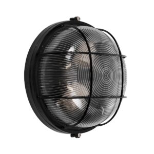 BOATLIGHT 61589 Vintage Φωτιστικό Καραβοχελώνα Τοίχου & Οροφής με Ντουί 2 x E27 AC 220-240V IP65 - Μαύρο Ματ - Μ24 x Π24 x Υ11cm