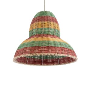 CABALLEROS 02057 Boho Κρεμαστό Φωτιστικό Οροφής με Ντουί 1 x E27 AC 220-240V IP20 - Πολύχρωμο - Μ40 x Π40 x Υ30cm