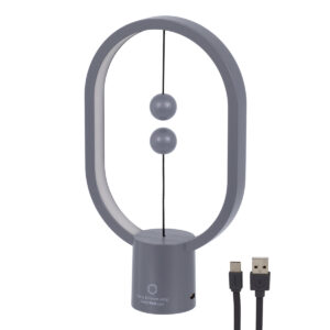 76545 Επιτραπέζιο Φωτιστικό Πορτατίφ LED 15W 1500lm 360° DC 5V IP20 Θερμό Λευκό 2700K Γκρι & Λευκό Πλαστικό - Μ14 x Π5.5 x Υ24.8cm - 2 Xρόνια Εγγύηση