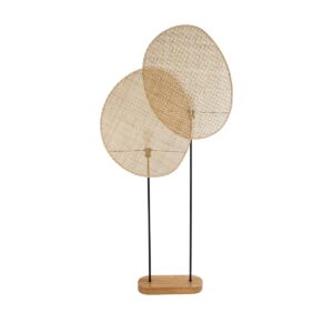 AZUL 02232 Boho Επιδαπέδιο Φωτιστικό με Ντουί 2 x E27 AC 220-240V IP20 - Μπεζ & Μαύρο - Μ90 x Π17 x Υ170cm
