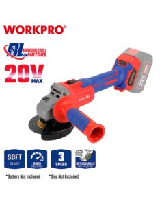 ΕΠΑΝΑΦΟΡΤΙΖΟΜΕΝΟΣ ΓΩΝΙΑΚΟΣ ΤΡΟΧΟΣ Φ125mm 20V-Li BL SOLO** WP392004 WORKPRO (PROFI)