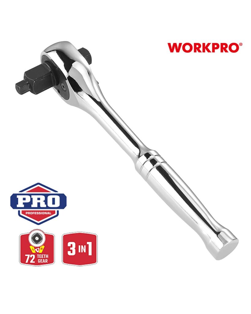 ΚΑΣΤΑΝΙΑ 3 ΥΠΟΔΟΧΩΝ (1/4"+3/8"+1/2") (72T) WP271014 WORKPRO (ΚΑΡΤΕΛΑ)