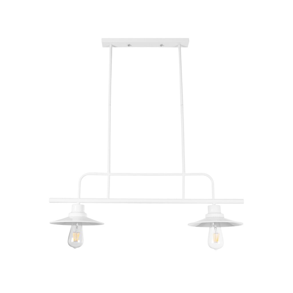 REGAL 01008 Vintage Φωτιστικό Οροφής με Ντουί 2 x E27 AC 220-240V IP20 - Λευκό - Μ80 x Π26 x Υ82cm