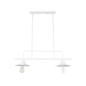 REGAL 01008 Vintage Φωτιστικό Οροφής με Ντουί 2 x E27 AC 220-240V IP20 - Λευκό - Μ80 x Π26 x Υ82cm