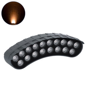 TREELIGHT-KINA 90231 Κυρτή Μπάρα Φωτισμού Wall Washer με Αντιθαμβωτική Γρίλια Ειδική για Φυτά - Δέντρα LED 18W 1530lm 15° DC 24V IP65 L24.5 x W7 x H8cm Αρχιτεκτονικό Πορτοκαλί 2200K - Γκρι Ανθρακί - 3 Years Warranty
