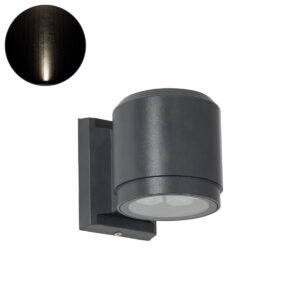 WALLLIGHT-SONA 90482 Μοντέρνο Φωτιστικό Τοίχου - Απλίκα LED 12W 1140lm 5° DC 24V IP67 Φυσικό Λευκό 4500K - CREE COB Chip & TÜV SÜD Driver - Γκρι Ανθρακί Ματ - Μ9.5 x Π13 x Υ11cm - 3 Χρόνια Εγγύηση