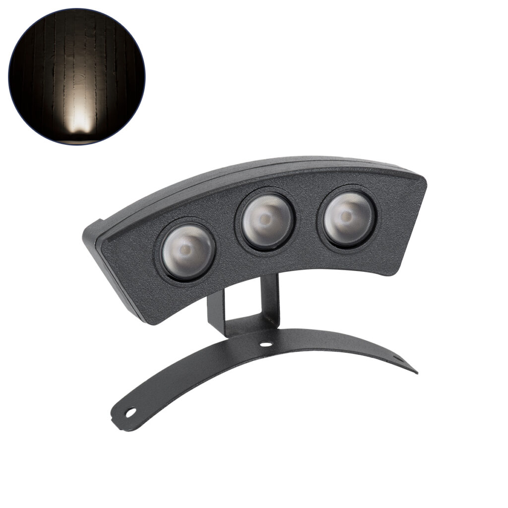 TREEPLANTE 90516 Κυρτή Μπάρα Φωτισμού Wall Washer για Φυτά - Δέντρα LED 3W 285lm 15° DC 24V IP67 Φυσικό Λευκό 4500K Dimmable - Bridgelux SMD Chip - Γκρι Ανθρακί - Μ11 x Π3 x Υ8.2cm - 3 Χρόνια Εγγύηση