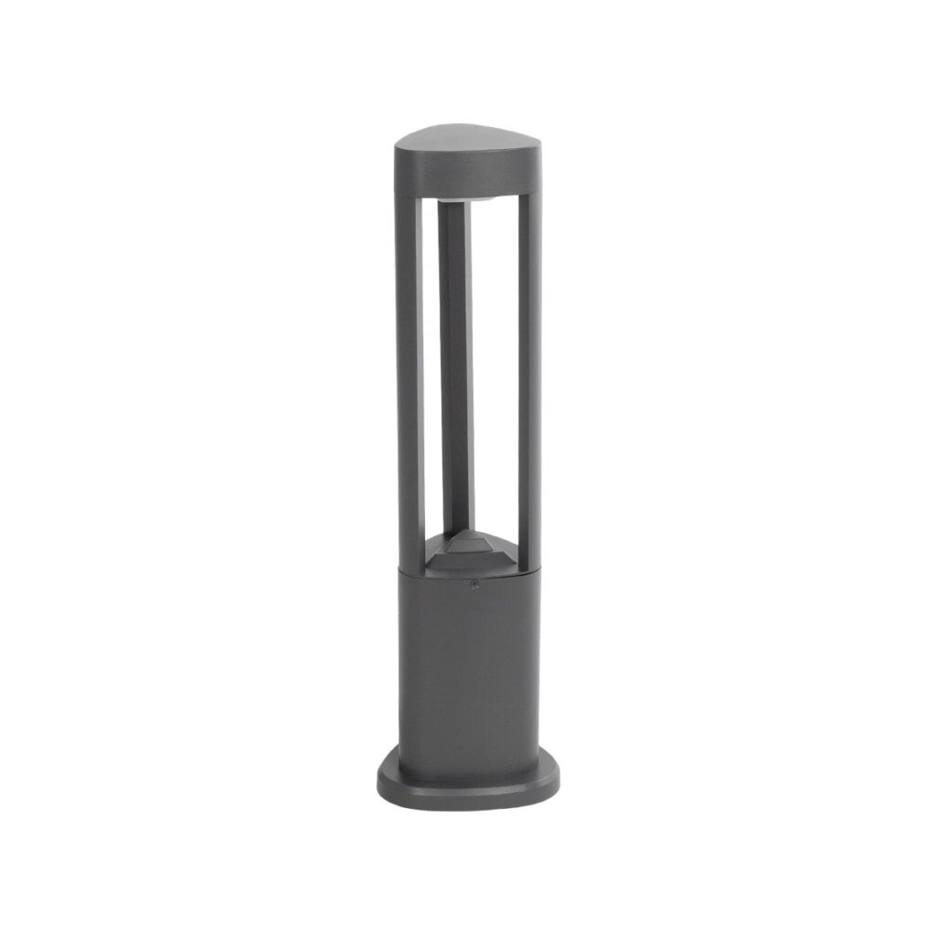 RODEMA 90545 Φωτιστικό Κολωνάκι Κήπου LED 15W 1500lm 60° AC 220-240V IP65 Θερμό Λευκό 2700K - Γκρι Ανθρακί - Μ16.5 x Π16.5 x Υ60cm - 3 Χρόνια Εγγύηση