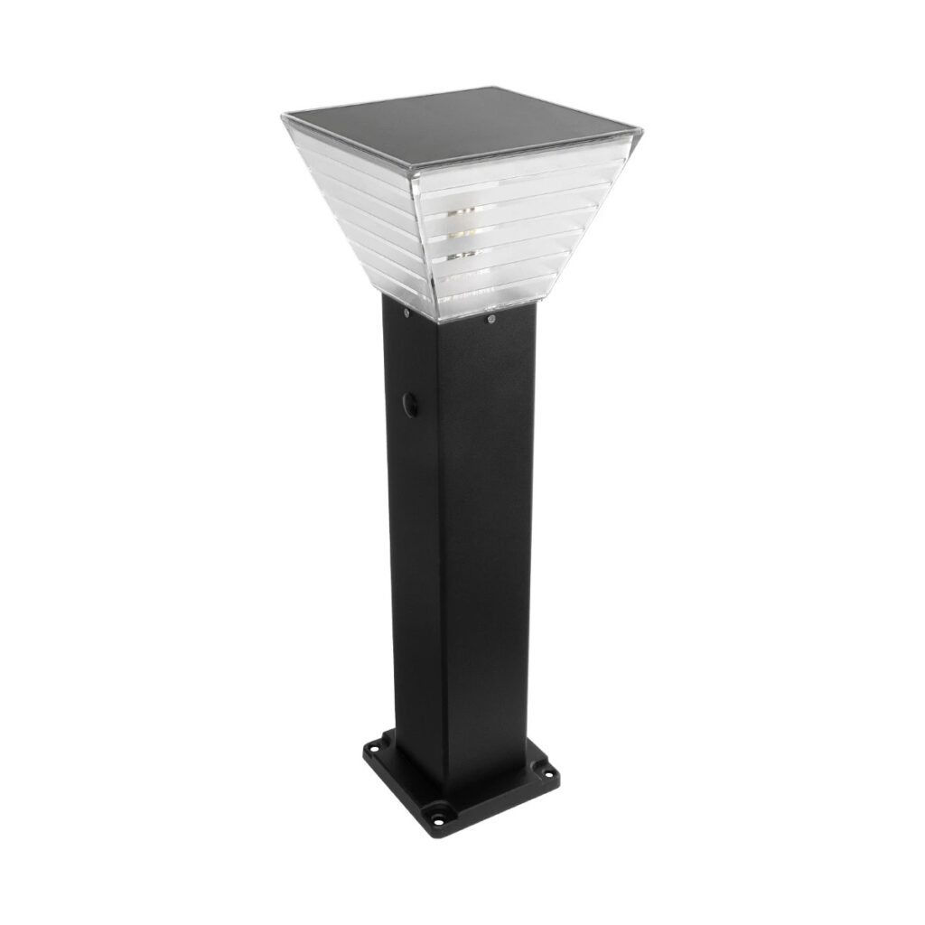 VEGGIE 90549 Φωτιστικό Κολωνάκι Κήπου με Ντουί 1 x E27 60° AC 220-240V IP65 - Μαύρο - Μ20 x Π20 x Υ60cm - 2 Χρόνια Εγγύηση