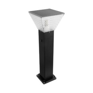 VEGGIE 90549 Φωτιστικό Κολωνάκι Κήπου με Ντουί 1 x E27 60° AC 220-240V IP65 - Μαύρο - Μ20 x Π20 x Υ60cm - 2 Χρόνια Εγγύηση
