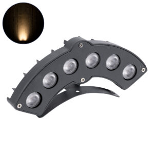TREEGINA 90679 Κυρτή Μπάρα Φωτισμού Wall Washer για Φυτά - Δέντρα LED 6W 660lm 30° DC 24V IP65 Θερμό Λευκό 2700K Dimmable - Bridgelux SMD Chip - Γκρι Ανθρακί - Μ18 x Π3.5 x Υ7cm - 3 Χρόνια Εγγύηση