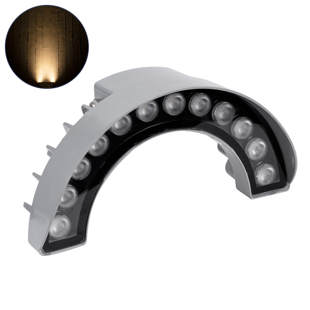 TREEWINA 90681 Κυρτή Μπάρα Φωτισμού Wall Washer για Φυτά - Δέντρα LED 12W 1320lm 30° DC 24V IP65 Θερμό Λευκό 2700K Dimmable - Bridgelux SMD Chip - Γκρι Ανθρακί - Μ23.5 x Π7.5 x Υ12cm - 3 Χρόνια Εγγύηση