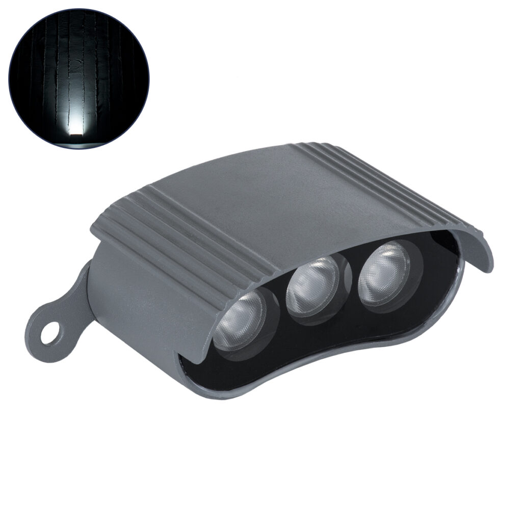 TREELIGHT-ZINA 90688 Κυρτή Μπάρα Φωτισμού Wall Washer με Αντιθαμβωτική Γρίλια Ειδική για Φυτά - Δέντρα LED 3W 285lm 30° DC 24V IP65 Μ9 x Π6.5 x Υ4cm Φυσικό Λευκό 4500K - Γκρι Ανθρακί - 3 Years Warranty