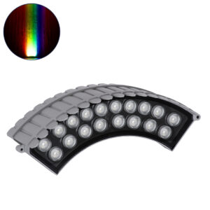 TREEJINA 90692 Κυρτή Μπάρα Φωτισμού Wall Washer για Φυτά - Δέντρα LED 18W 1530lm 10° DC 24V IP67 Πολύχρωμο RGBW Dimmable DMX512 - Bridgelux SMD Chip - Γκρι - Μ29 x Π11 x Υ10.5cm - 3 Χρόνια Εγγύηση