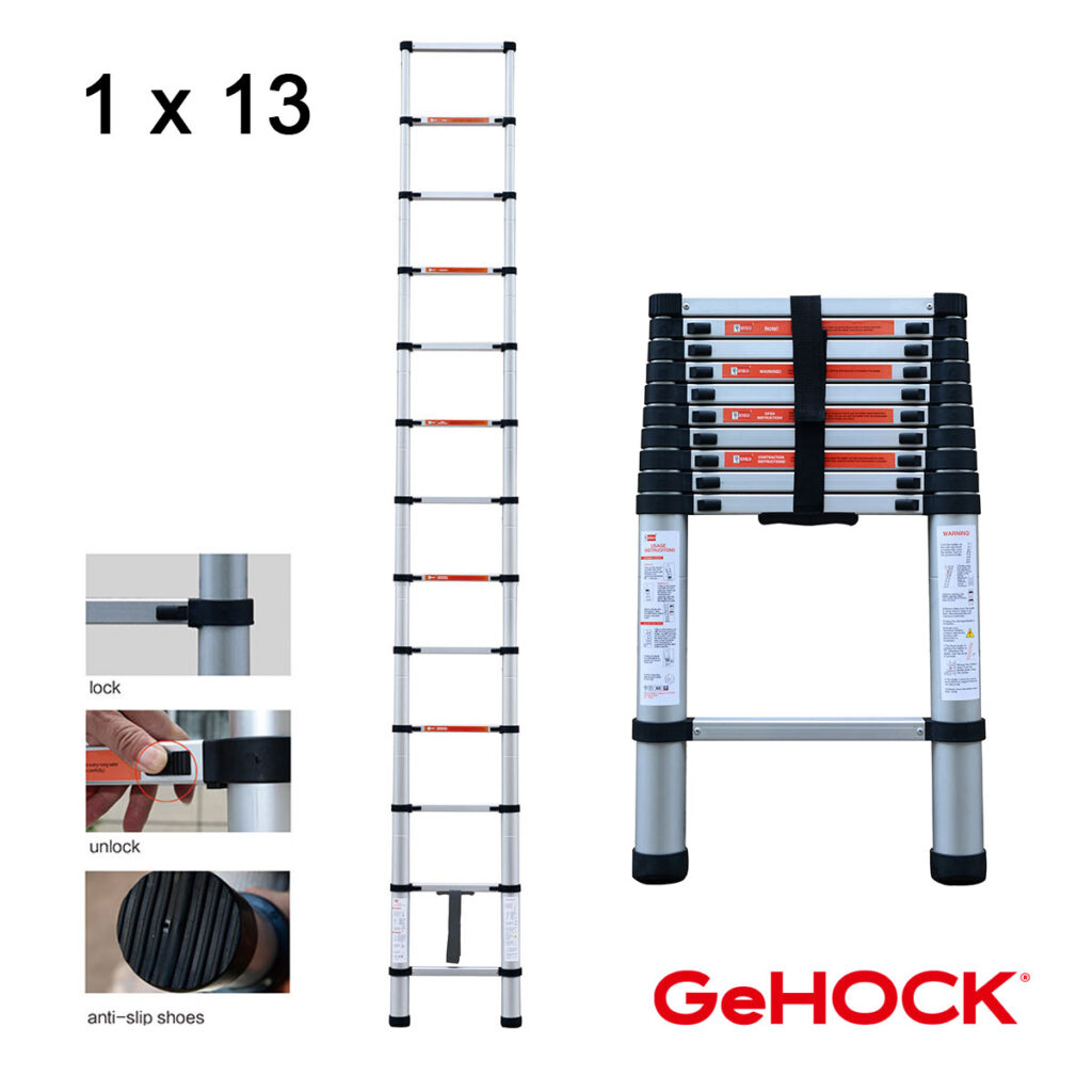 Τηλεσκοπική Σκάλα Αλουμινίου 13 Σκαλιών GeHOCK - 9350380