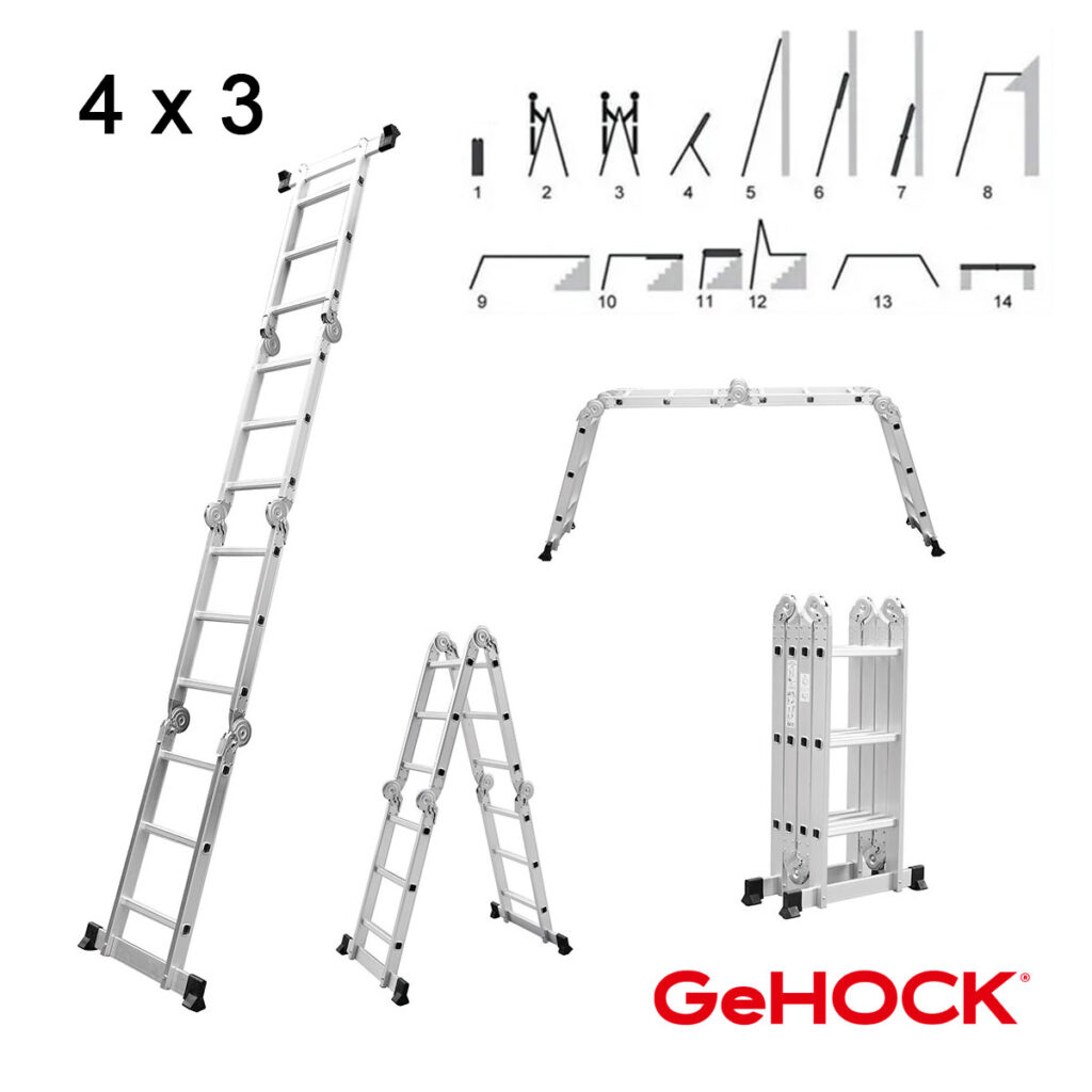 Πολυμορφική Σκάλα Αλουμινίου 4 x 3 GeHOCK - 9351370