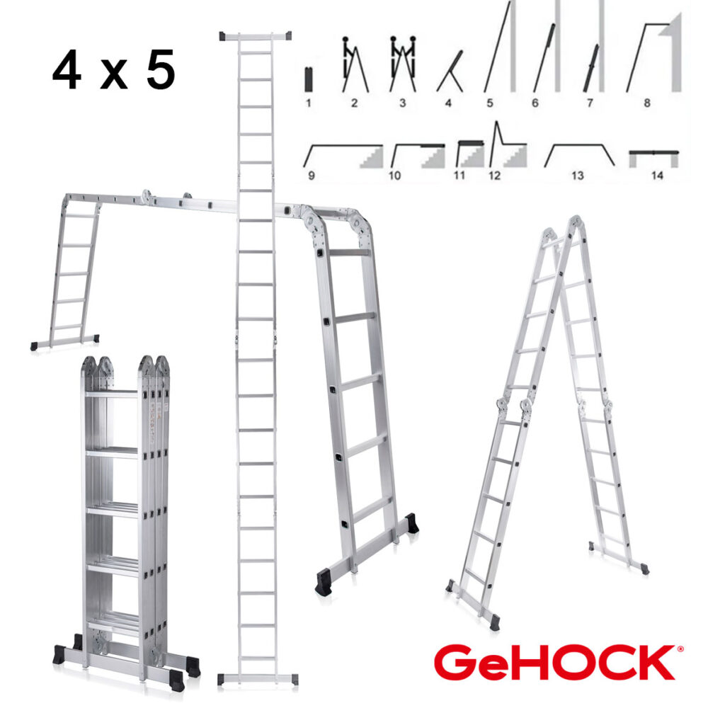 Πολυμορφική Σκάλα Αλουμινίου 4 x 5 GeHOCK - 9351580