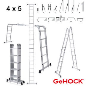Πολυμορφική Σκάλα Αλουμινίου 4 x 5 GeHOCK - 9351580