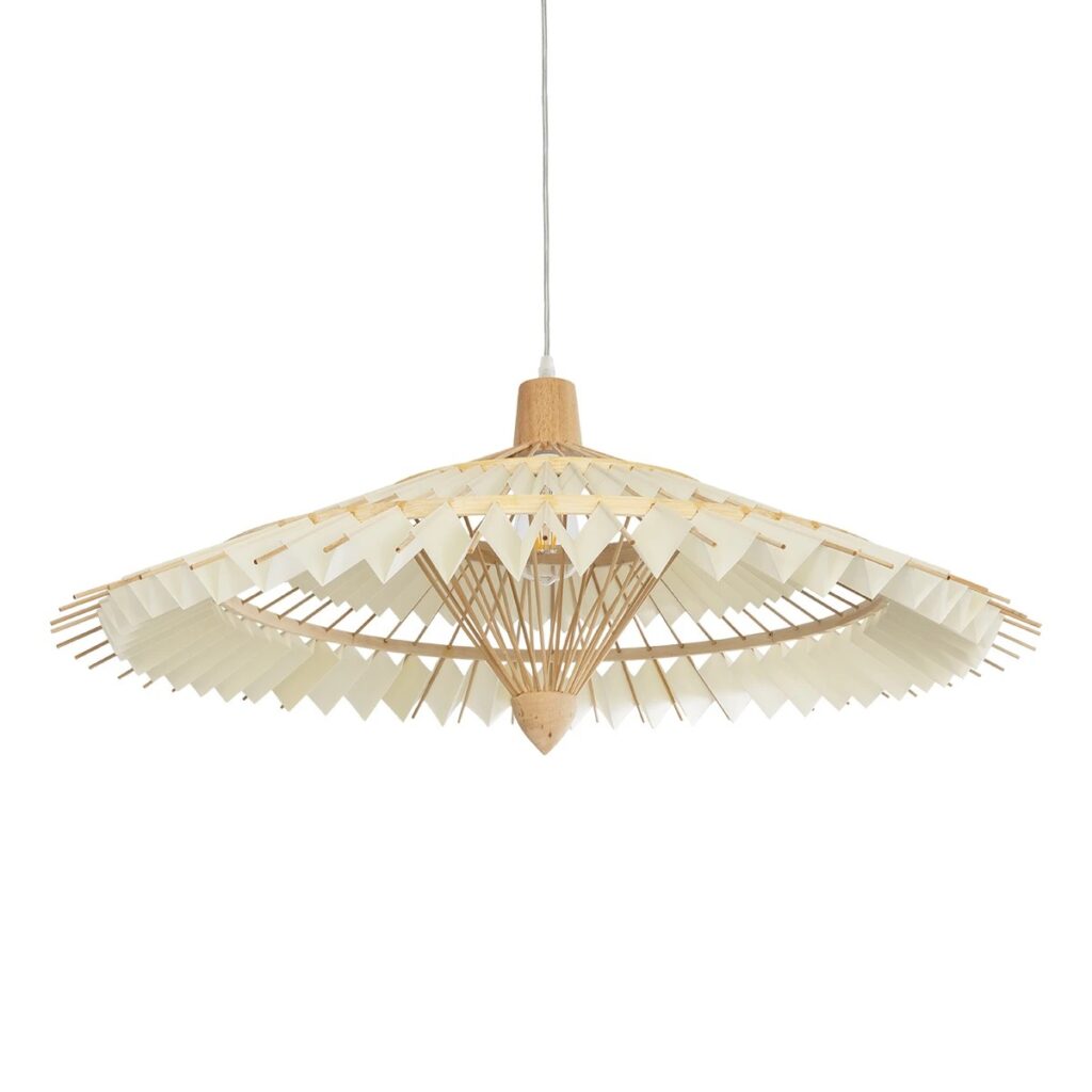 VENTALIA 999-0066 Boho Κρεμαστό Φωτιστικό Οροφής με Ντουί 1 x E27 AC 220-240V IP20 - Μπεζ - Μ83 x Π83 x Υ36cm