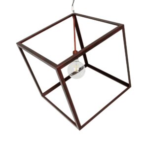 CUBE 999-0216 Μοντέρνο Κρεμαστό Φωτιστικό Οροφής με Ντουί 1 x E27 AC 220-240V IP20 - Χάλκινο - Μ70 x Π70 x Υ87cm