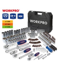 ΚΑΣΕΤΙΝΑ ΚΑΡΥΔΑΚΙΑ ΜΥΤΕΣ 1/4"+3/8"+1/2" ΣΕΤ 172 τμχ WP202545 WORKPRO (PROFI)