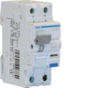 Hager ADA910H Ρελέ διαρροής με ασφάλεια RCBO 1P+N 10 A C 30 mA τύπου A