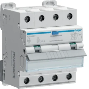 Hager ADM482H Ρελέ διαρροής με ασφάλεια RCBO 4P 32 A C 30 mA τύπου A